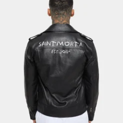 Saint Morta Collector Leather Biker Jacket Black 19 Saint Morta Collector Leather Biker Jacket Black -Nuvora Fit Sales 02035392 YB001 mens 050 80ccaa0b 9509 46dc aa76 0c6672a54dc1