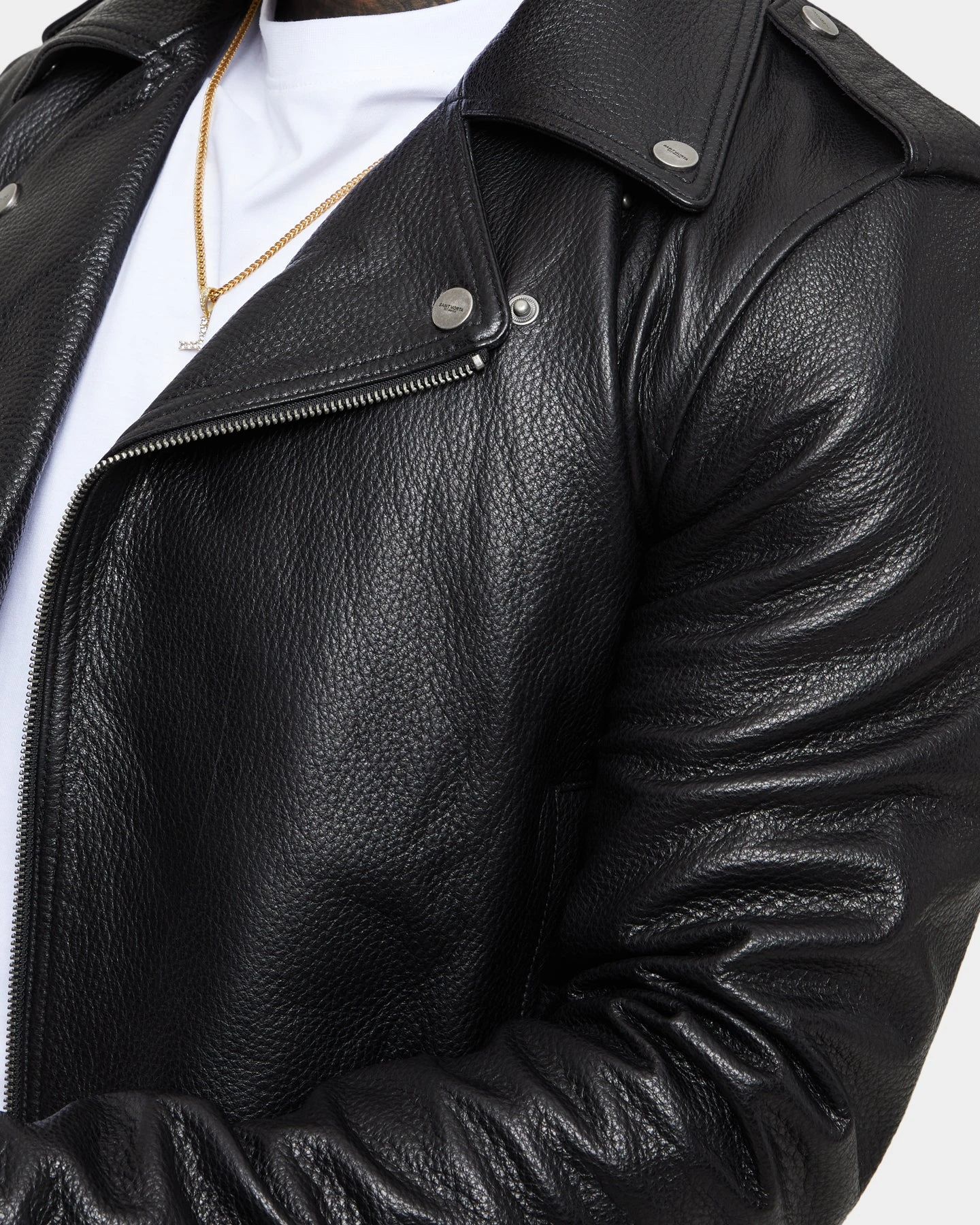 Saint Morta Collector Leather Biker Jacket Black 11 Saint Morta Collector Leather Biker Jacket Black - Image 9