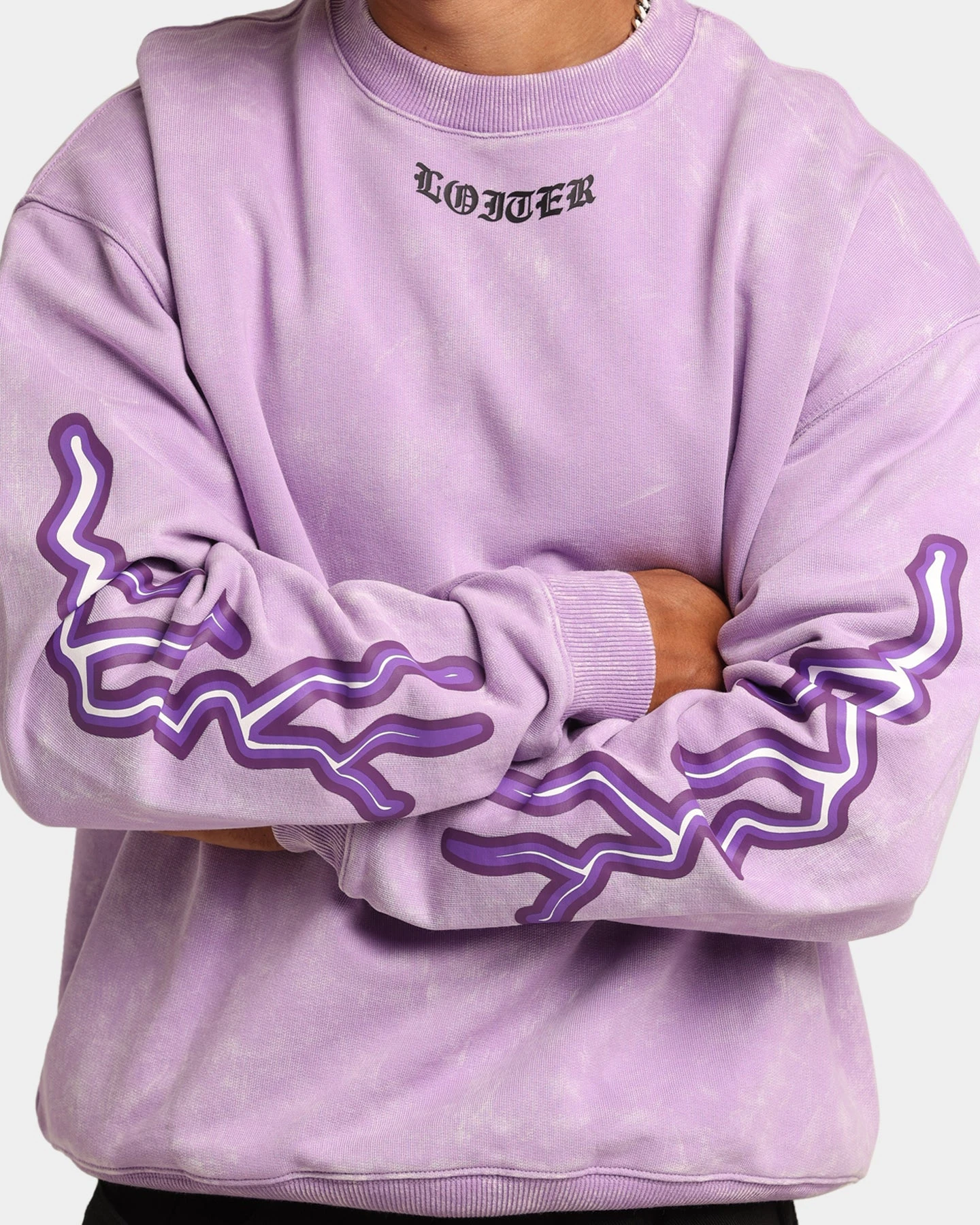 Loiter Born Of Pain Crewneck Purple Tie Dye 10 Loiter Born Of Pain Crewneck Purple Tie Dye - Image 8