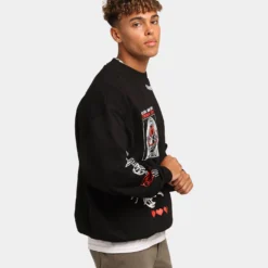 Loiter Hydra Multi Logo Crewneck Black -Nuvora Fit Sales 02035424 YB001 mens 0050
