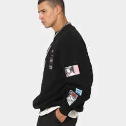 Loiter Patchwork Crewneck Black -Nuvora Fit Sales 02035544 YB001 mens 0060
