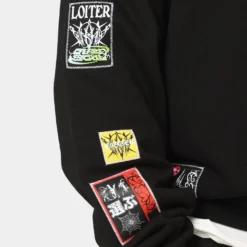 Loiter Patchwork Crewneck Black -Nuvora Fit Sales 02035544 YB001 mens 0090