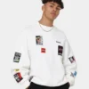 Loiter Patchwork Crewneck Off White 1 Loiter Patchwork Crewneck Off White -Nuvora Fit Sales 02035544 YO007 mens 0010