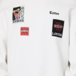 Loiter Patchwork Crewneck Off White -Nuvora Fit Sales 02035544 YO007 mens 0030