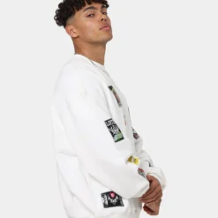 Loiter Patchwork Crewneck Off White -Nuvora Fit Sales 02035544 YO007 mens 0050