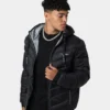 Armani Exchange Giacca Piumino Puffer Jacket Black/Melange Grey -Nuvora Fit Sales 02035639 YC450 mens 001