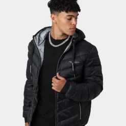 Armani Exchange Giacca Piumino Puffer Jacket Black/Melange Grey