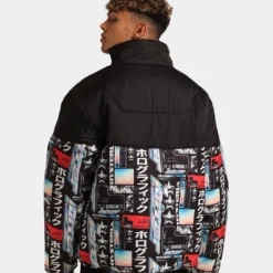 Loiter Constellation Puffer Jacket Black/Multi-Coloured -Nuvora Fit Sales 02035821 YB021 mens 0040