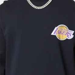 Mitchell & Ness Los Angeles Lakers Champ Crewneck Faded Black -Nuvora Fit Sales 02035965 YB554 mens 00030 91533160 8883 4e3a b6b3 c1da1c849235