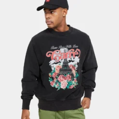 Carre Paris With Love Vintage Crewneck Washed Black -Nuvora Fit Sales 02036029 YW607 mens 0010