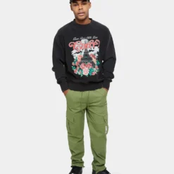 Carre Paris With Love Vintage Crewneck Washed Black -Nuvora Fit Sales 02036029 YW607 mens 0080