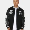 The Anti Order Dead Pixel Leather Varsity Jacket Black/White -Nuvora Fit Sales 02036101 YB012 mens 010