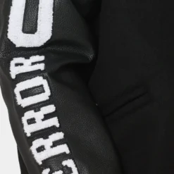 The Anti Order Dead Pixel Leather Varsity Jacket Black/White 22 The Anti Order Dead Pixel Leather Varsity Jacket Black/White -Nuvora Fit Sales 02036101 YB012 mens 0100