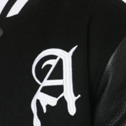 The Anti Order Dead Pixel Leather Varsity Jacket Black/White 23 The Anti Order Dead Pixel Leather Varsity Jacket Black/White -Nuvora Fit Sales 02036101 YB012 mens 0110
