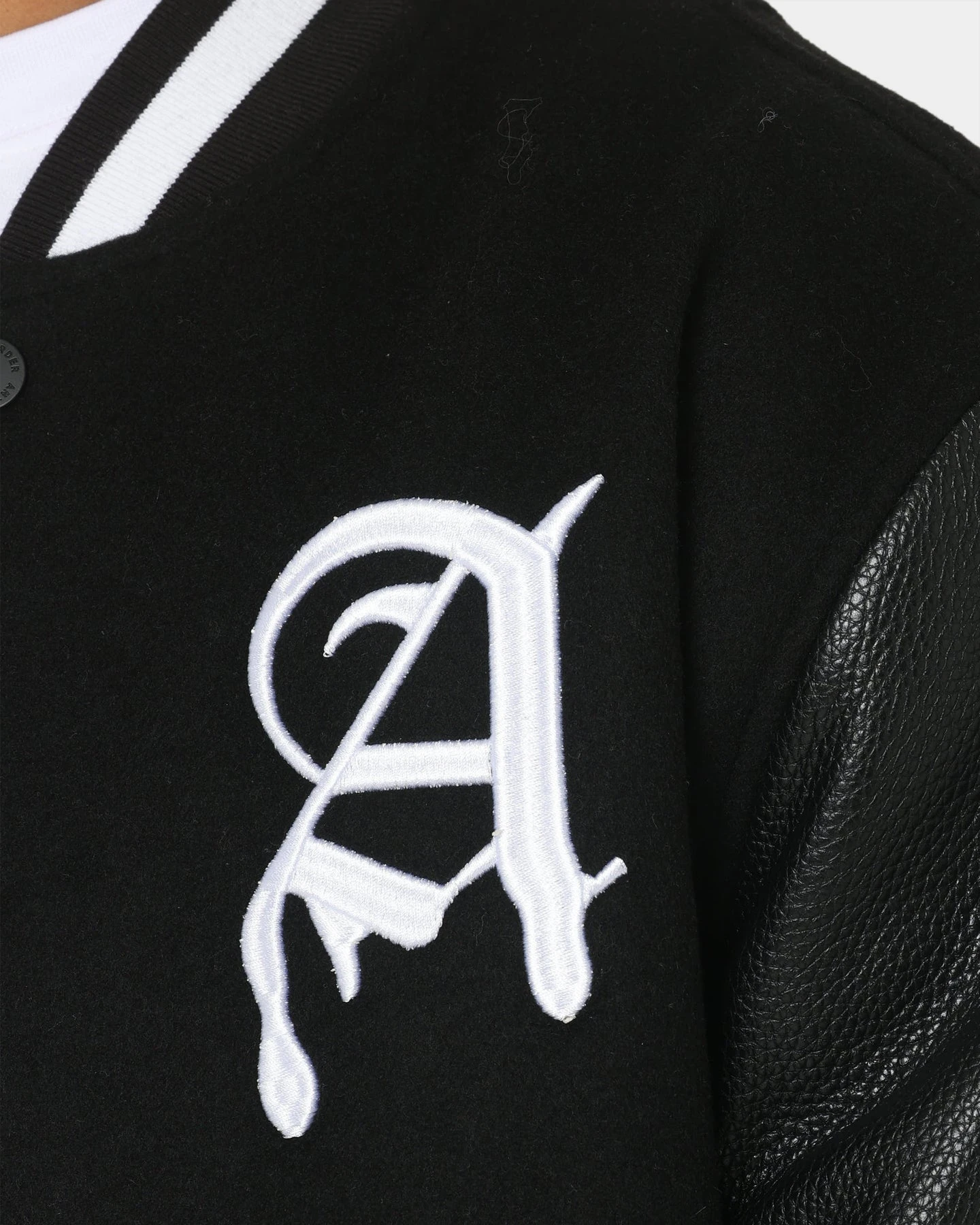 The Anti Order Dead Pixel Leather Varsity Jacket Black/White 13 The Anti Order Dead Pixel Leather Varsity Jacket Black/White - Image 11