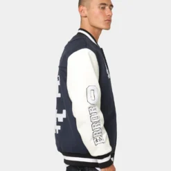 The Anti Order Dead Pixel Leather Varsity Jacket Jacket Navy/Black -Nuvora Fit Sales 02036101 YN208 mens 0050