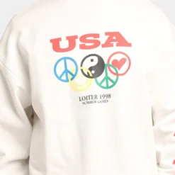 Loiter Tribute Crewneck Off White -Nuvora Fit Sales 02036102 YO007 mens 0030