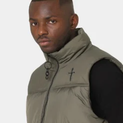 Saint Morta Kingdom Puffer Vest Army Green -Nuvora Fit Sales 02036104 YA400 mens 090