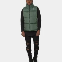Saint Morta Kingdom Puffer Vest Dark Green 18 Saint Morta Kingdom Puffer Vest Dark Green -Nuvora Fit Sales 02036104 YD009 mens 080