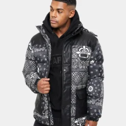 Carre Bandana Ultra Roadman Puffer Jacket Black 21 Carre Bandana Ultra Roadman Puffer Jacket Black -Nuvora Fit Sales 02036142 YB001 mens 0010