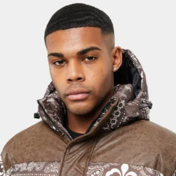 Carre Bandana Ultra Roadman Puffer Jacket Dark Brown -Nuvora Fit Sales 02036142 YD052 mens 0070