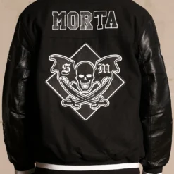 Saint Morta Graveyard Varsity Jacket Black/White -Nuvora Fit Sales 02036170 YB012 mens 0050