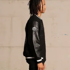 Saint Morta Graveyard Varsity Jacket Black/White -Nuvora Fit Sales 02036170 YB012 mens 0060 6c069b51 1fa4 47cd 8423 b753eb130ef7