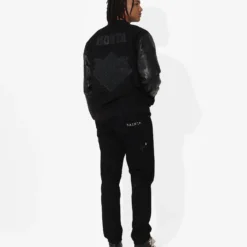 Saint Morta Graveyard Varsity Jacket Black/Black -Nuvora Fit Sales 02036170 YB015 mens 080