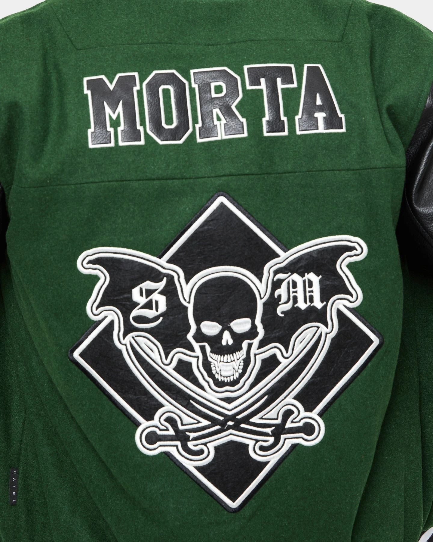 Saint Morta Graveyard Varsity Jacket Dark Green/Black 11 Saint Morta Graveyard Varsity Jacket Dark Green/Black - Image 9