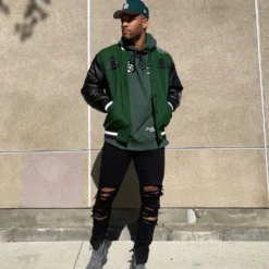 Saint Morta Graveyard Varsity Jacket Dark Green/Black 14 Saint Morta Graveyard Varsity Jacket Dark Green/Black -Nuvora Fit Sales 02036170 YD011 mens 08 scaled