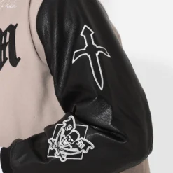 Saint Morta Graveyard Varsity Jacket Stone/Black -Nuvora Fit Sales 02036170 YS587 mens 00100