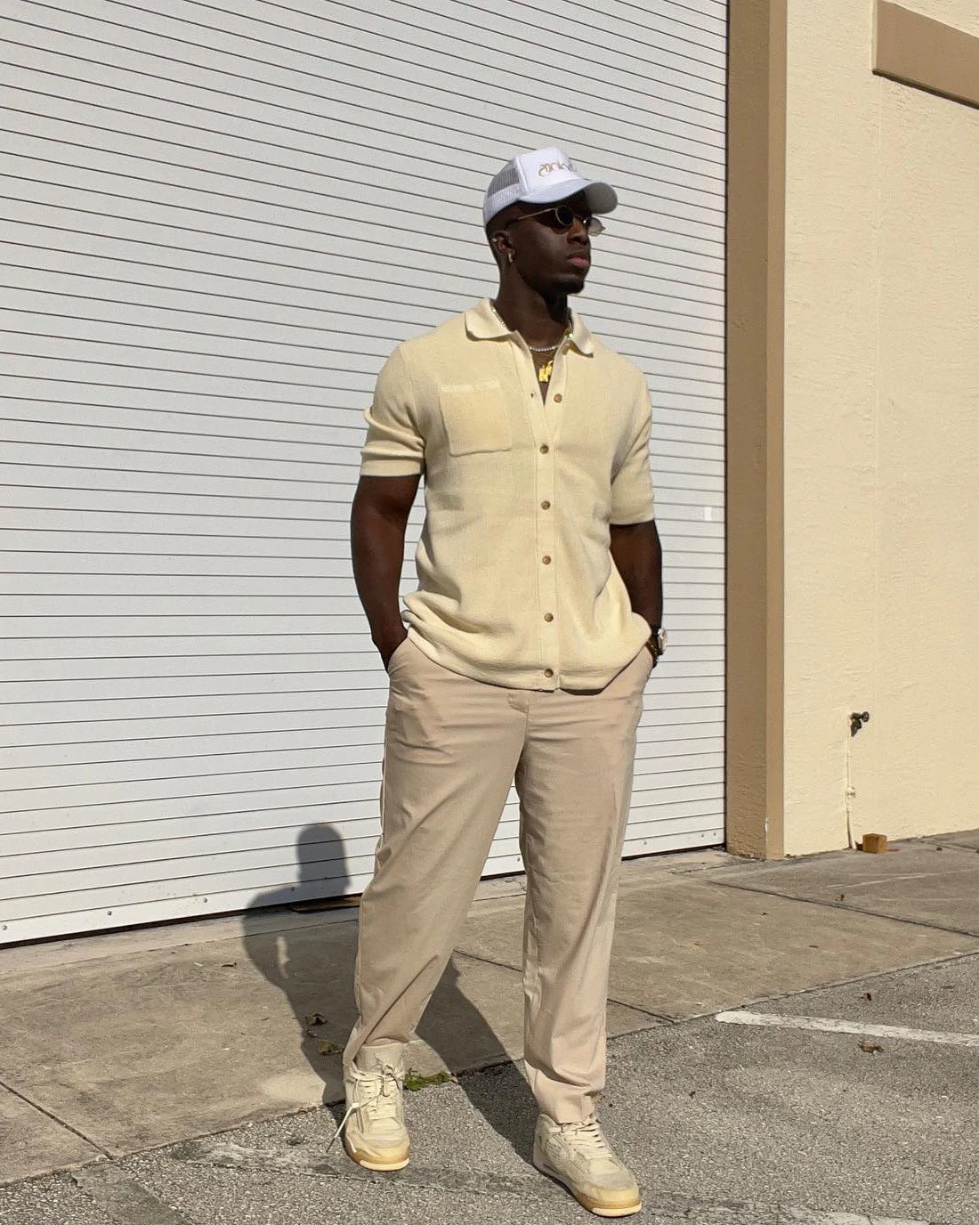 XXIII Zyair Knit Rib Button Up Shirt Cream 4 XXIII Zyair Knit Rib Button Up Shirt Cream - Image 2