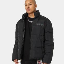 Loiter Certified Reversible Puffer Jacket Black