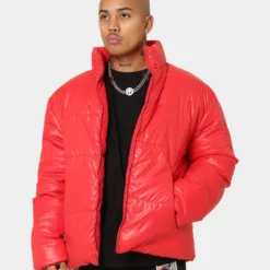 Loiter Certified Reversible Puffer Jacket Red -Nuvora Fit Sales 02036263 YR001 mens 0011
