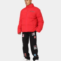 Loiter Certified Reversible Puffer Jacket Red -Nuvora Fit Sales 02036263 YR001 mens 0040