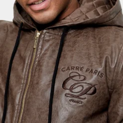 Carré Revolutionnaires PU Jacket Dark Brown -Nuvora Fit Sales 02036352 YD052 mens 070