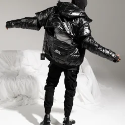 The Anti Order Anti Joy Technical Puffer Jacket Black/Silver -Nuvora Fit Sales 02036467 YB011 mens 0081