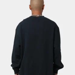 Mitchell & Ness Los Angeles Lakers Hoop Crew Crewneck Faded Black -Nuvora Fit Sales 02036532 YB554 mens 0040