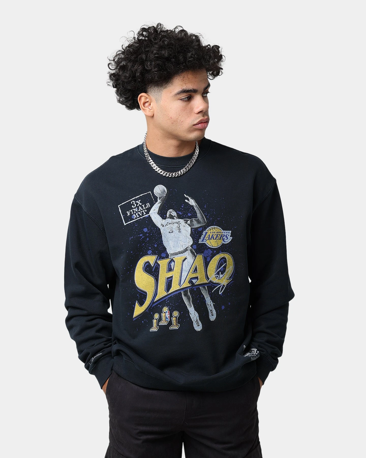 Mitchell & Ness MVP Crewneck Faded Black 3 Mitchell & Ness MVP Crewneck Faded Black