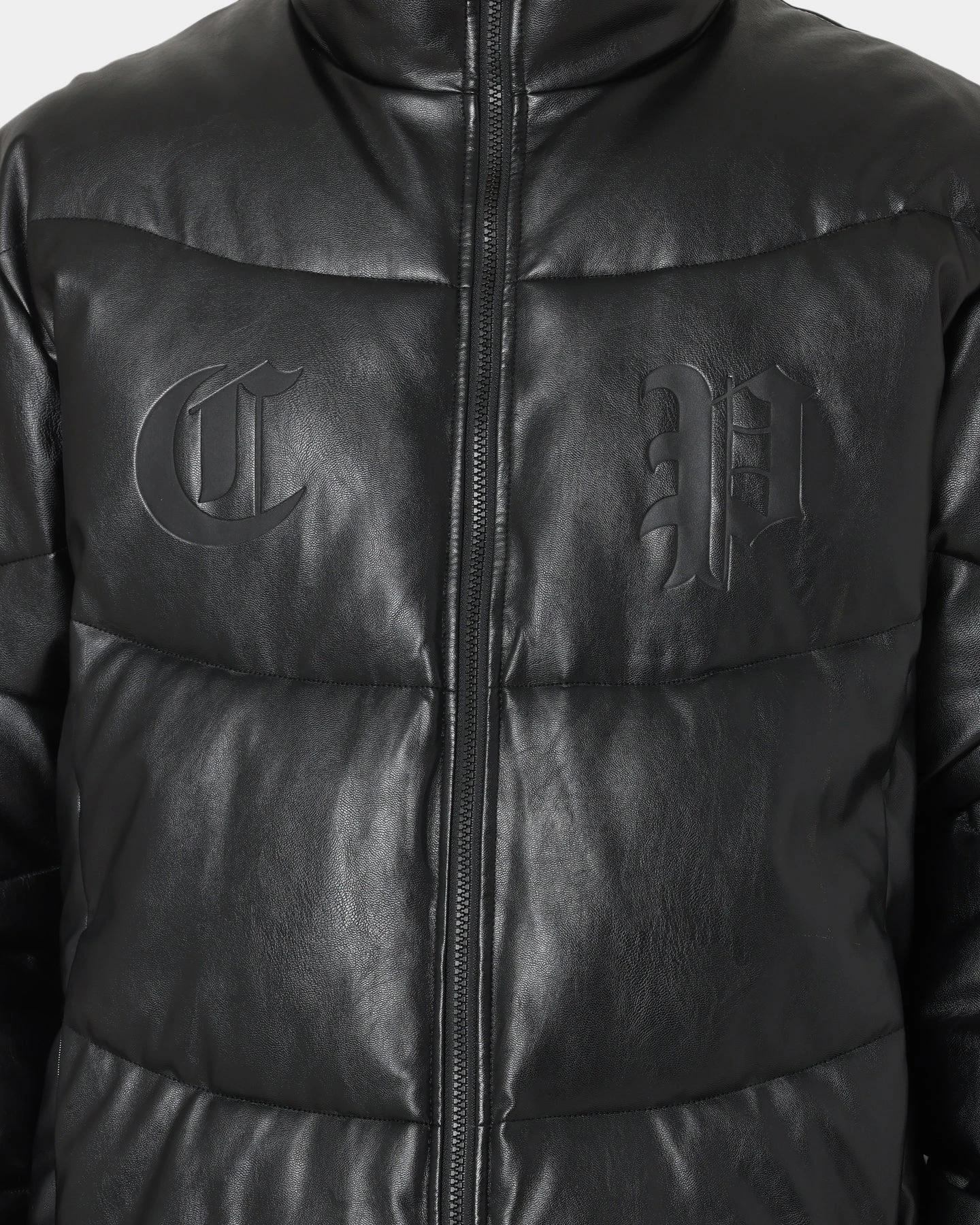 Carré Paris Leather Wave Puffer Jacket Black 6 Carré Paris Leather Wave Puffer Jacket Black - Image 4