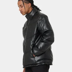 Carré Paris Leather Wave Puffer Jacket Black 18 Carré Paris Leather Wave Puffer Jacket Black -Nuvora Fit Sales 02036858 YB001 mens 0070