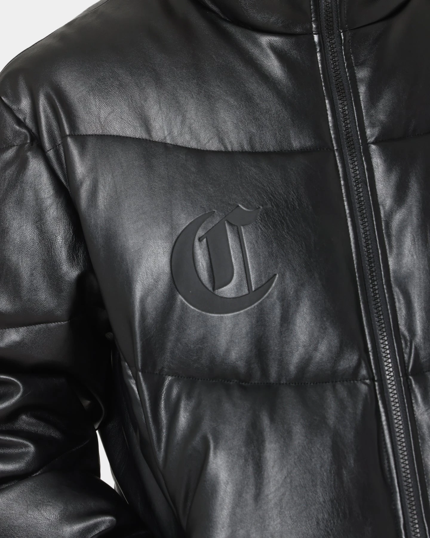 Carré Paris Leather Wave Puffer Jacket Black 11 Carré Paris Leather Wave Puffer Jacket Black - Image 9