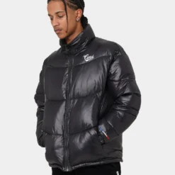 Carré Wave Puffer Jacket Black