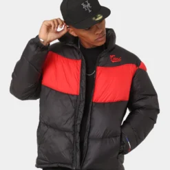 Carré Wave Puffer Jacket Black/Red