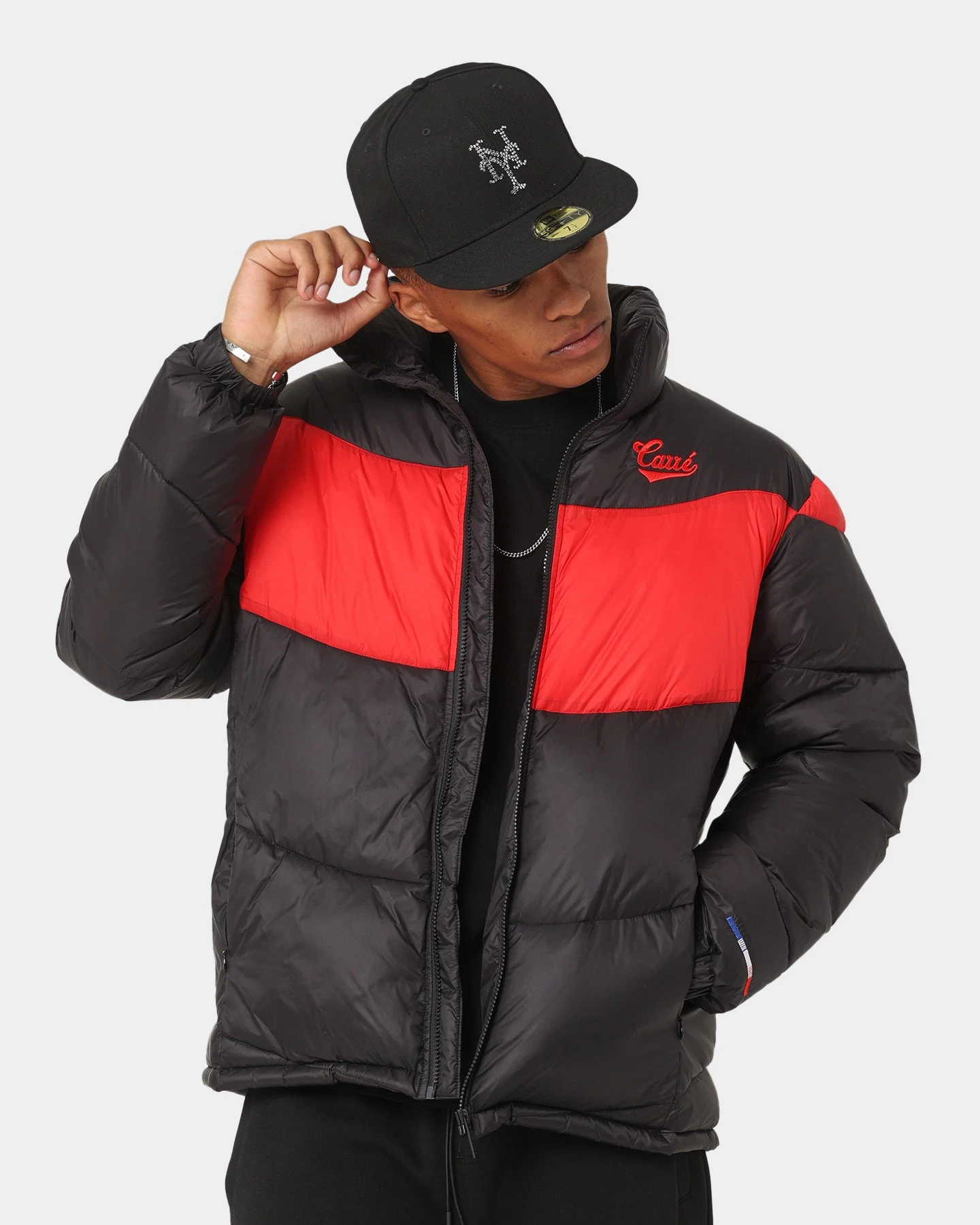 Carré Wave Puffer Jacket Black/Red 3 Carré Wave Puffer Jacket Black/Red