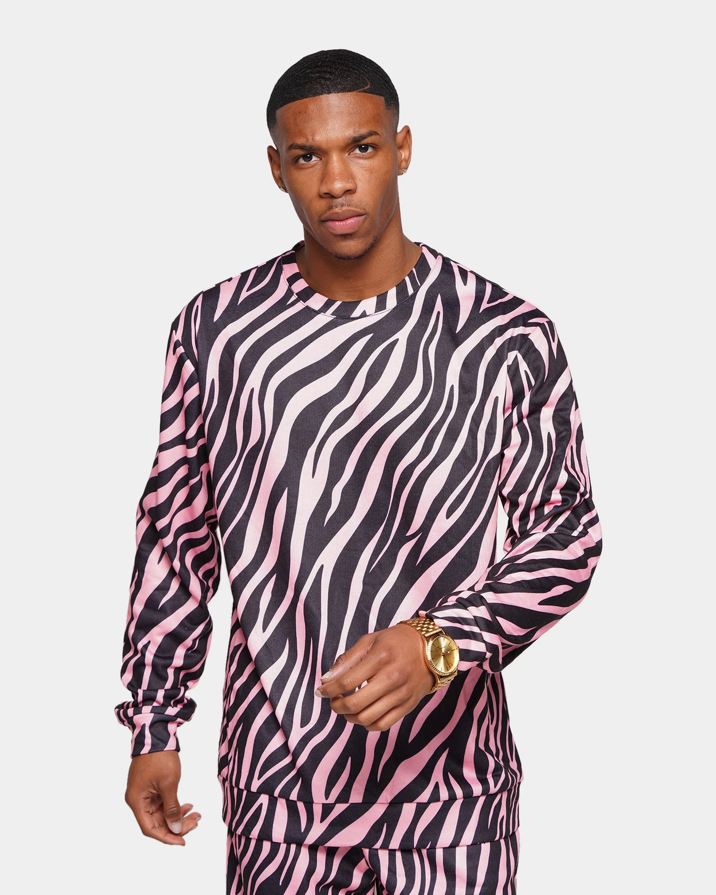 XXIII Nasiim Zebra Crewneck Pink/Black 3 XXIII Nasiim Zebra Crewneck Pink/Black
