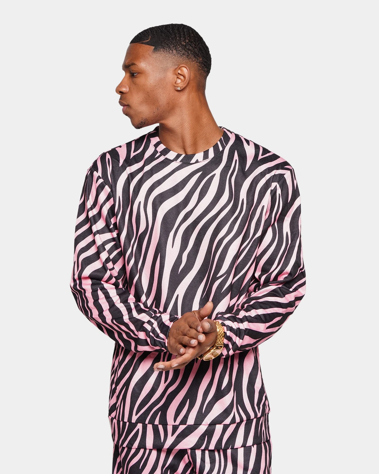 XXIII Nasiim Zebra Crewneck Pink/Black 4 XXIII Nasiim Zebra Crewneck Pink/Black - Image 2