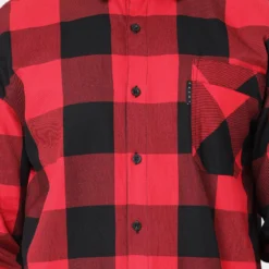 Saint Morta Checks Flannel Shirt Black/Red -Nuvora Fit Sales 02036964 YB004 mens 003