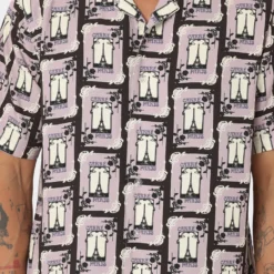 Carre Parisian Rugu Short Sleeve Button Up Shirt Multi-coloured -Nuvora Fit Sales 02037091 YM010 mens 0030