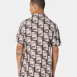 Carre Parisian Rugu Short Sleeve Button Up Shirt Multi-coloured -Nuvora Fit Sales 02037091 YM010 mens 0040